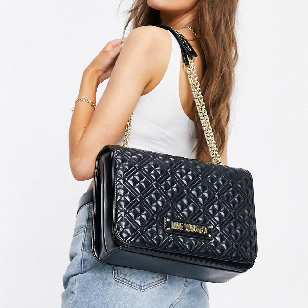 SOLD! Love Moschino Large Black Shoulder Bag